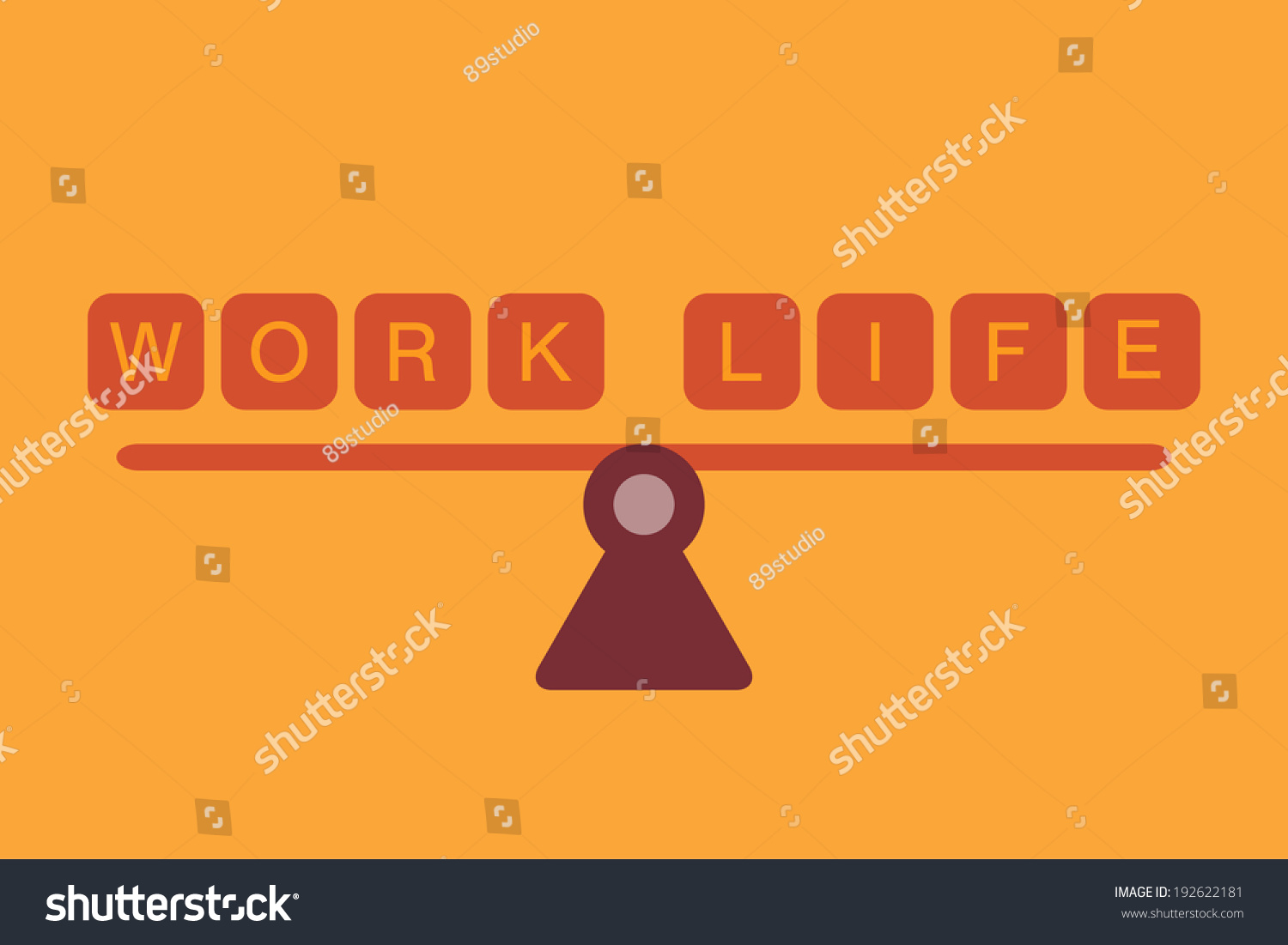 Balance Scale Between Work Life Vector: vector de stock (libre de ...