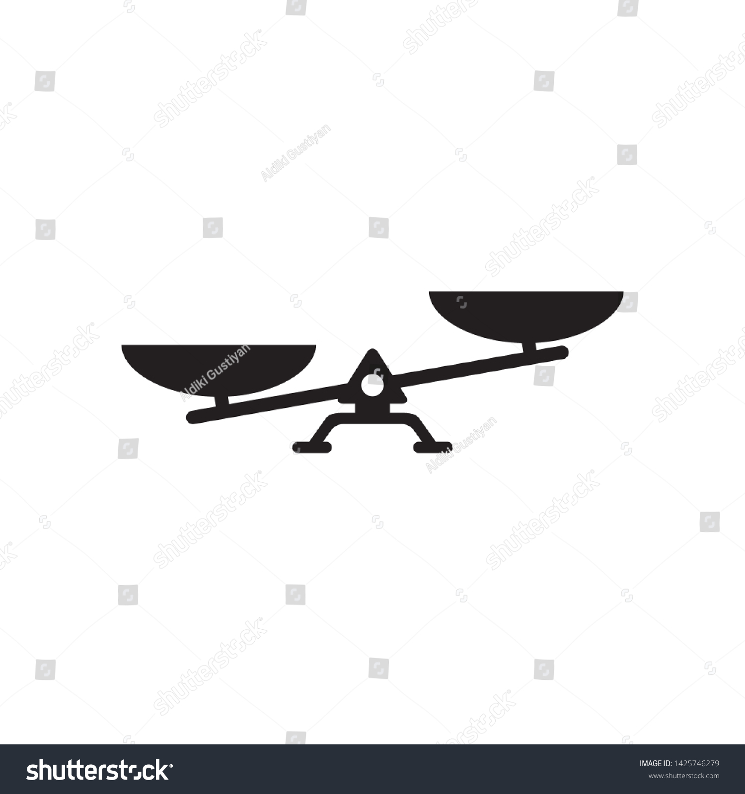 Balance Scale Icon Vector Illustration Stock Vector (Royalty Free ...