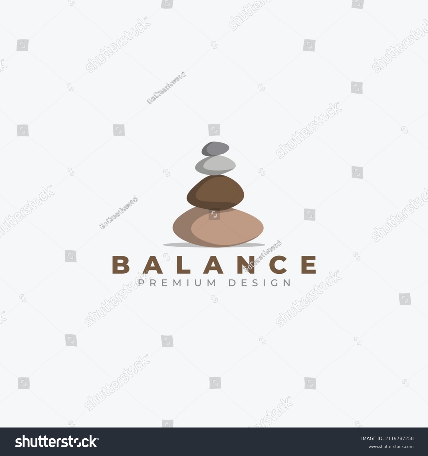 Balance Stone Logo Vector Inspiration Spa Stock Vector (Royalty Free ...