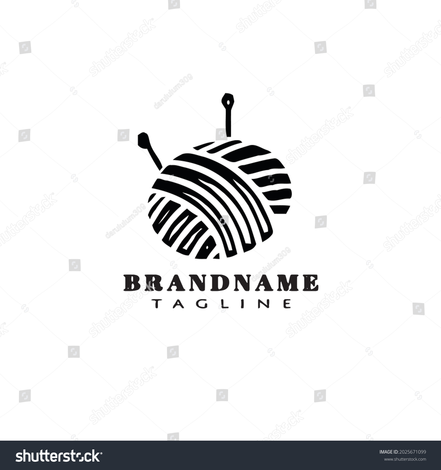 Ball Yarn Logo Design Template Icon Stock Vector (Royalty Free ...