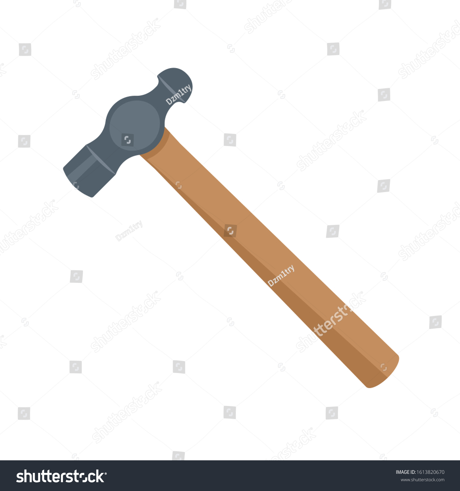 SVG of Ball peen hammer icon. Clipart image isolated on white background svg
