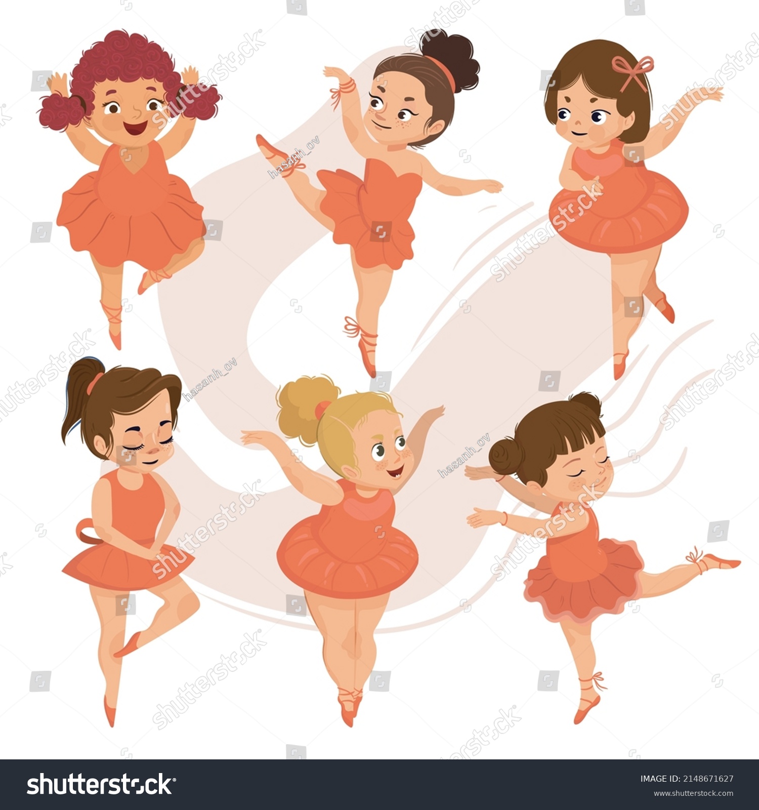 SVG of Ballerina icons cute girl sketch cartoon characters SVG svg