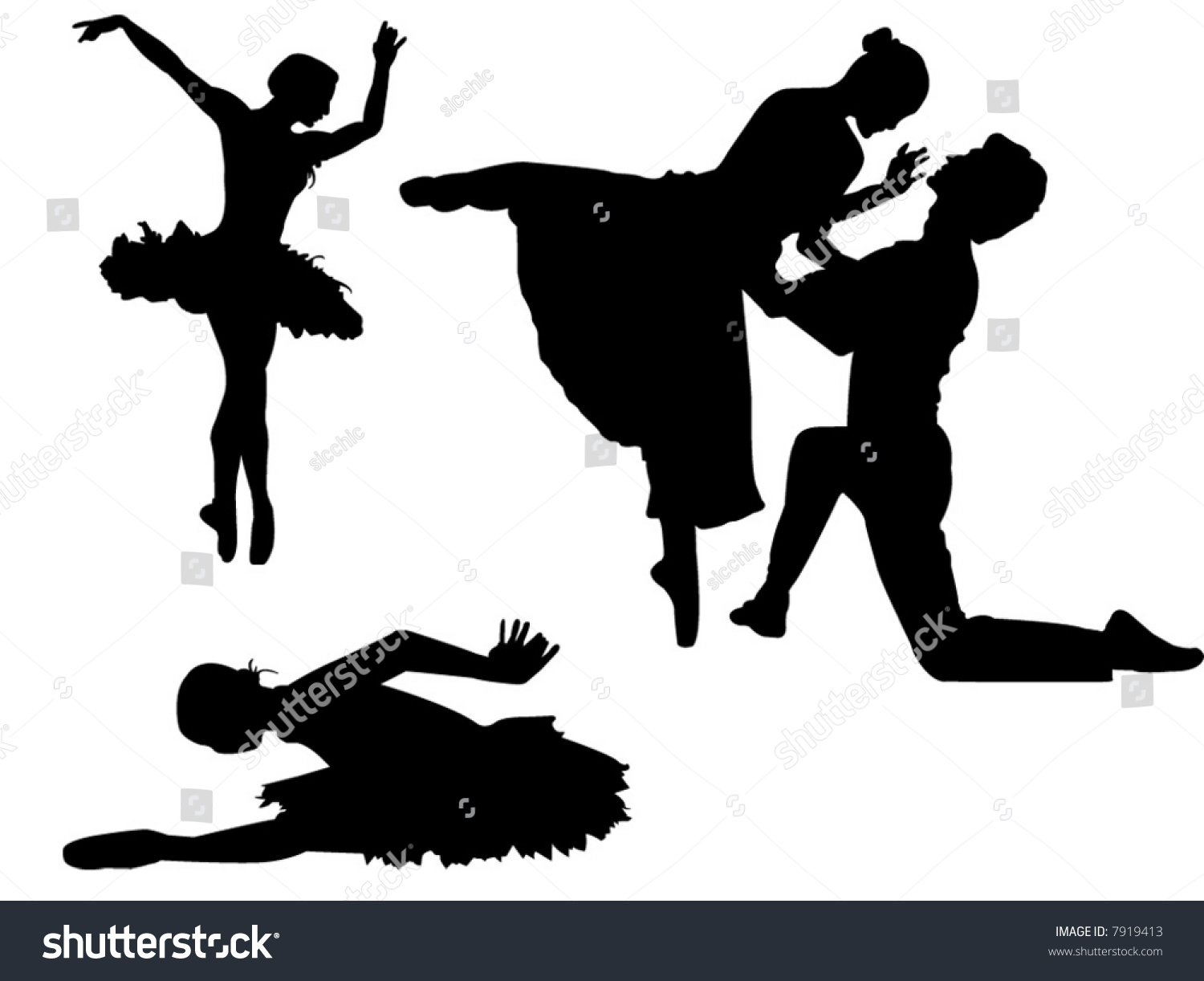 Ballet Silhouette'S Stock Vector 7919413 : Shutterstock