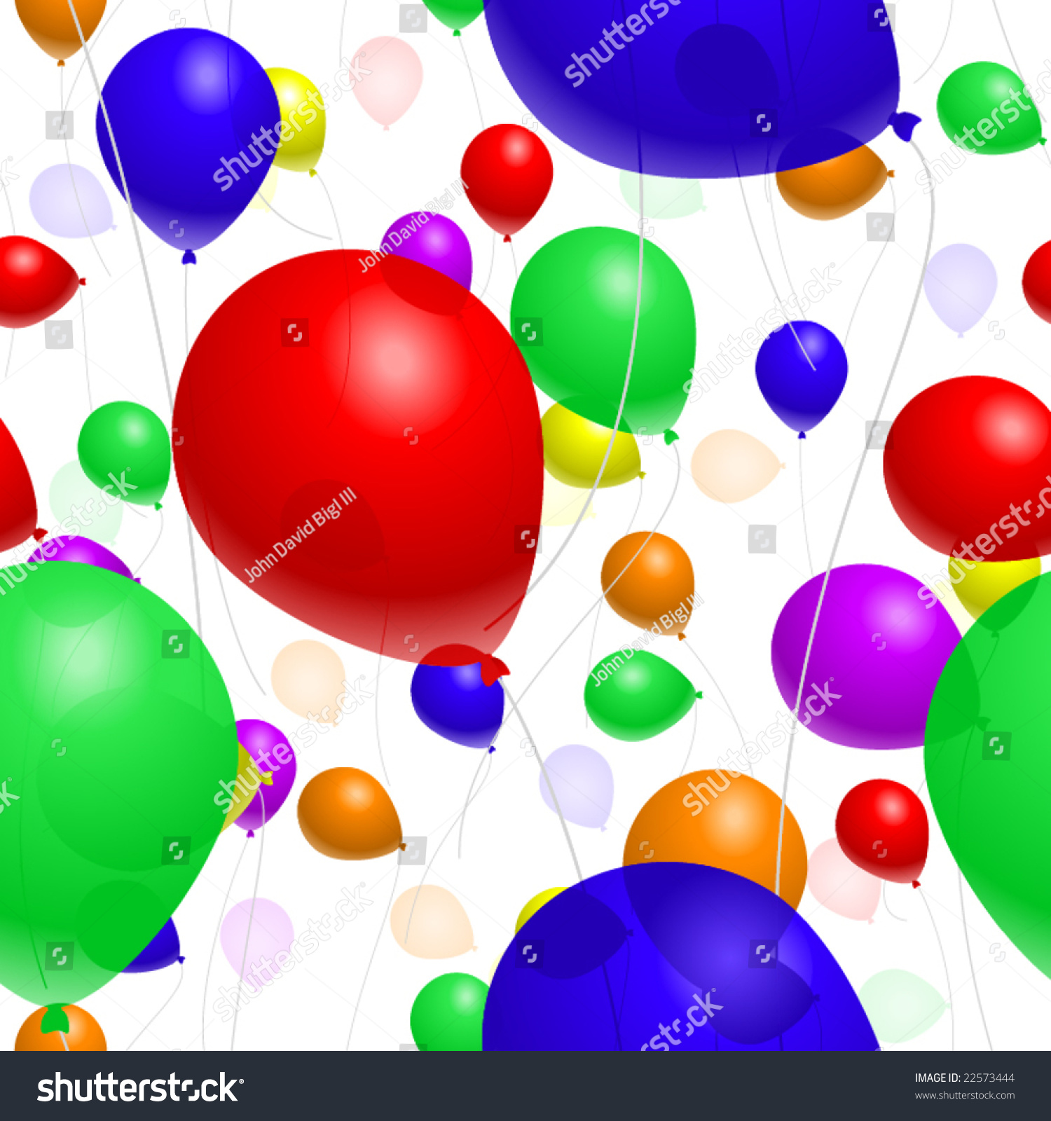 Balloon Background In Rainbow Of Colors (Seamless Vector Tile ...