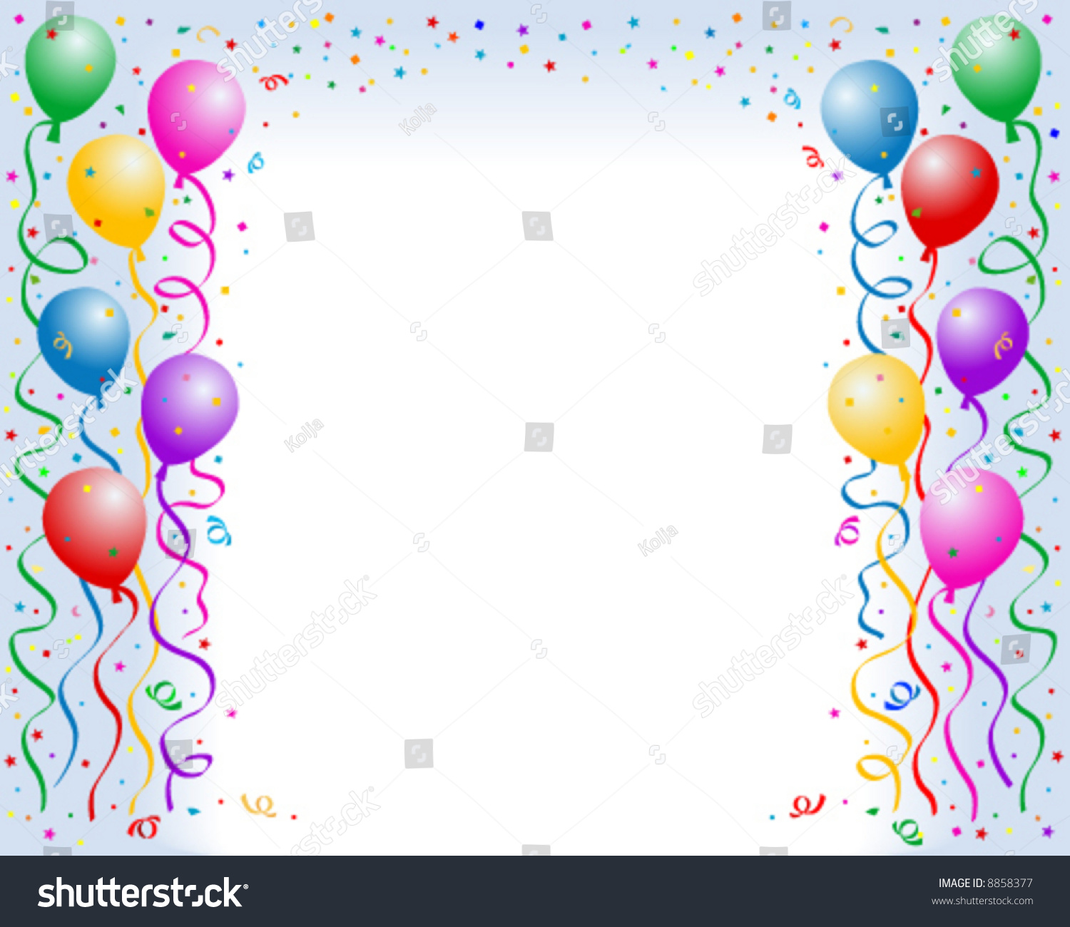 Balloon Border Stock Vector 8858377 - Shutterstock