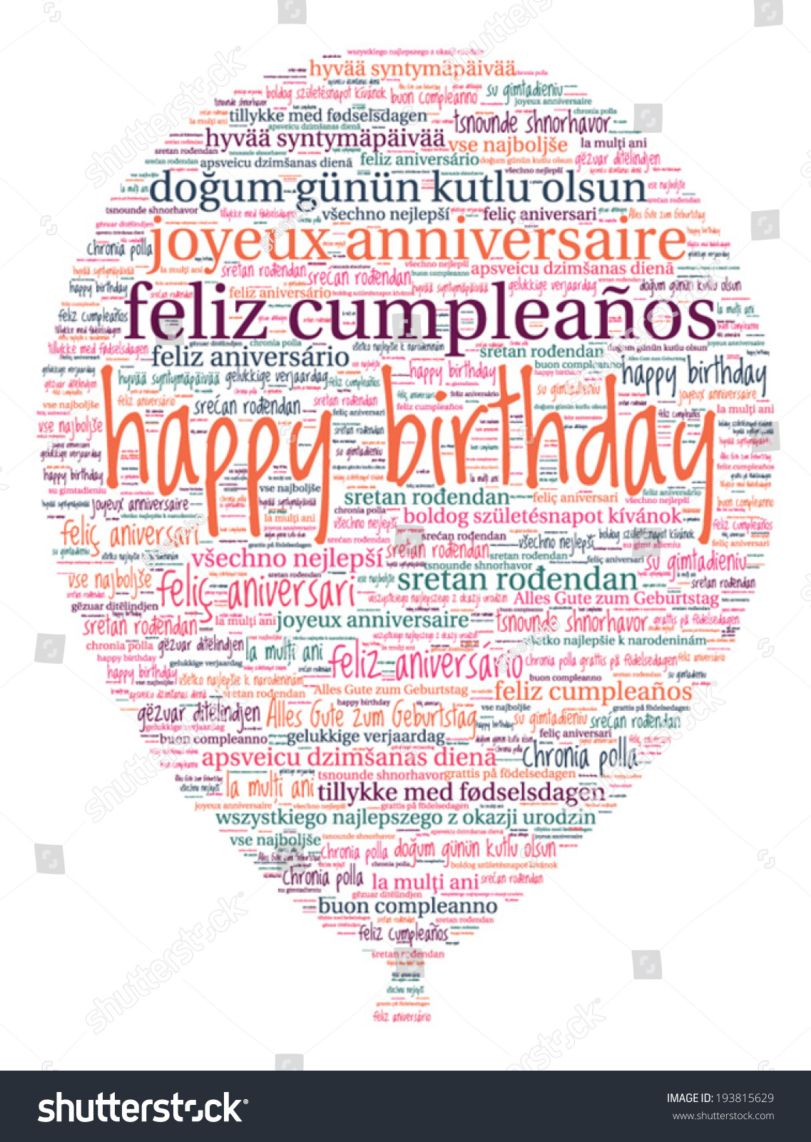 2,552 Word cloud happy birthday Stock Vectors, Images & Vector Art ...