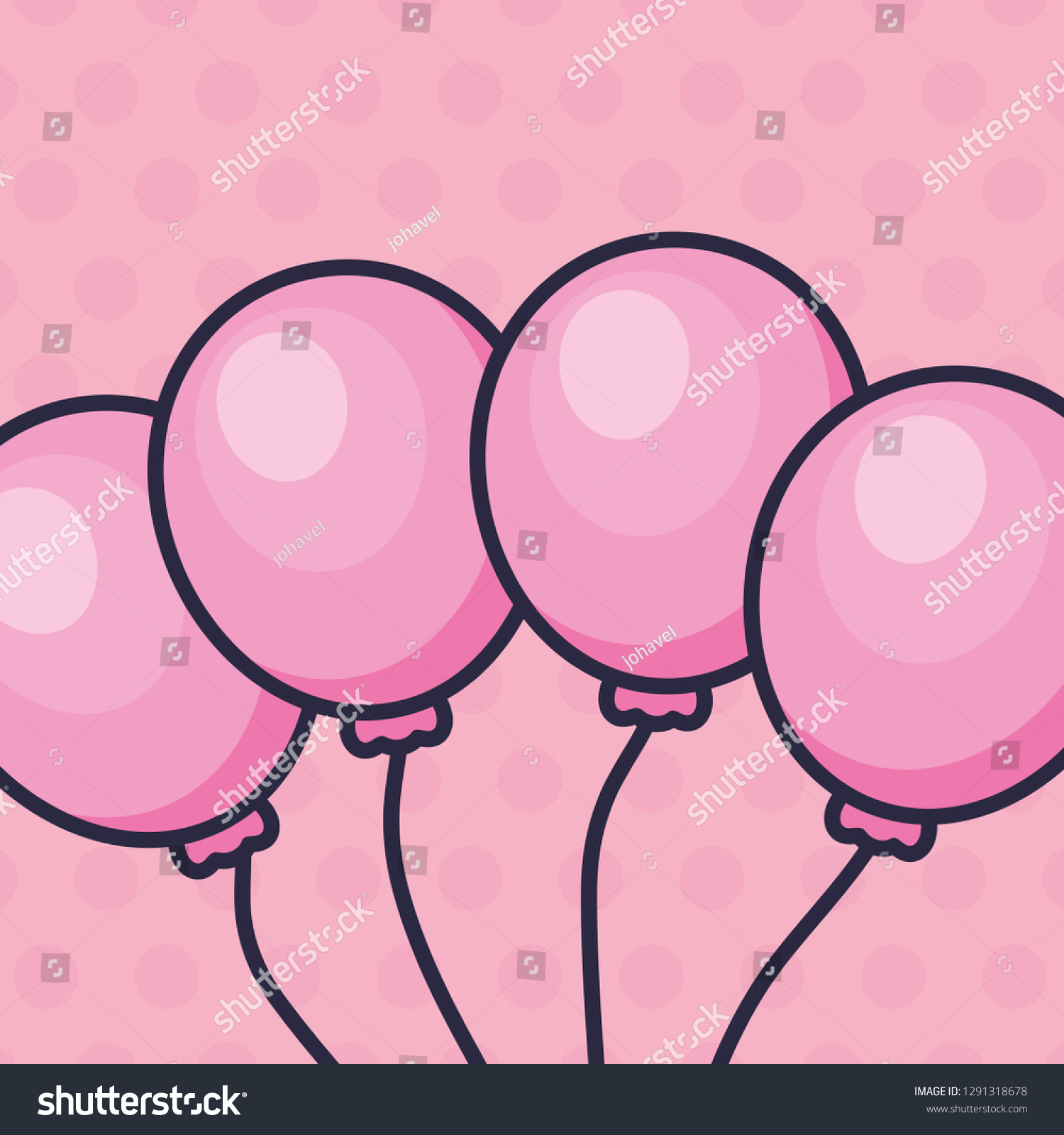 Balloons Helium Floating Icon Vector De Stock Libre De Regalías