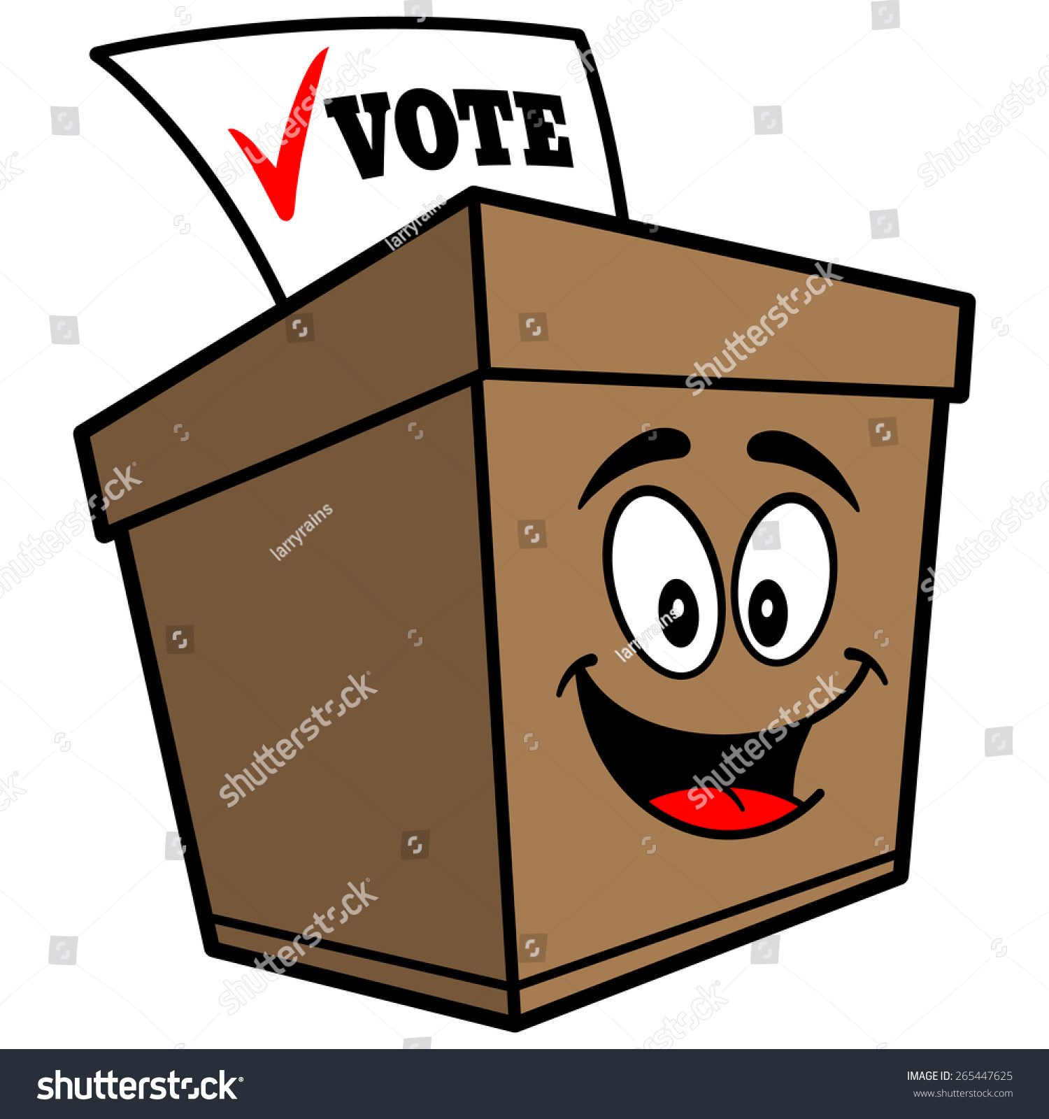 Ballot Box Cartoon Stock Vector 265447625 - Shutterstock