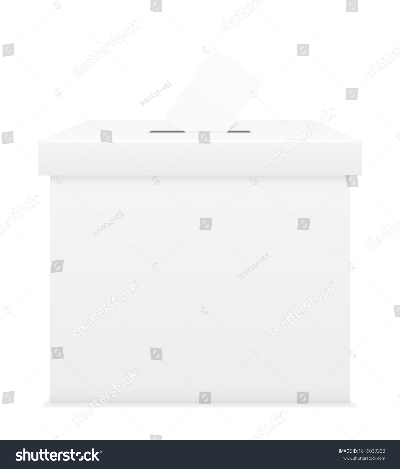 Ballot Box Election Voting Vector Illustration Stock Vector (Royalty ...