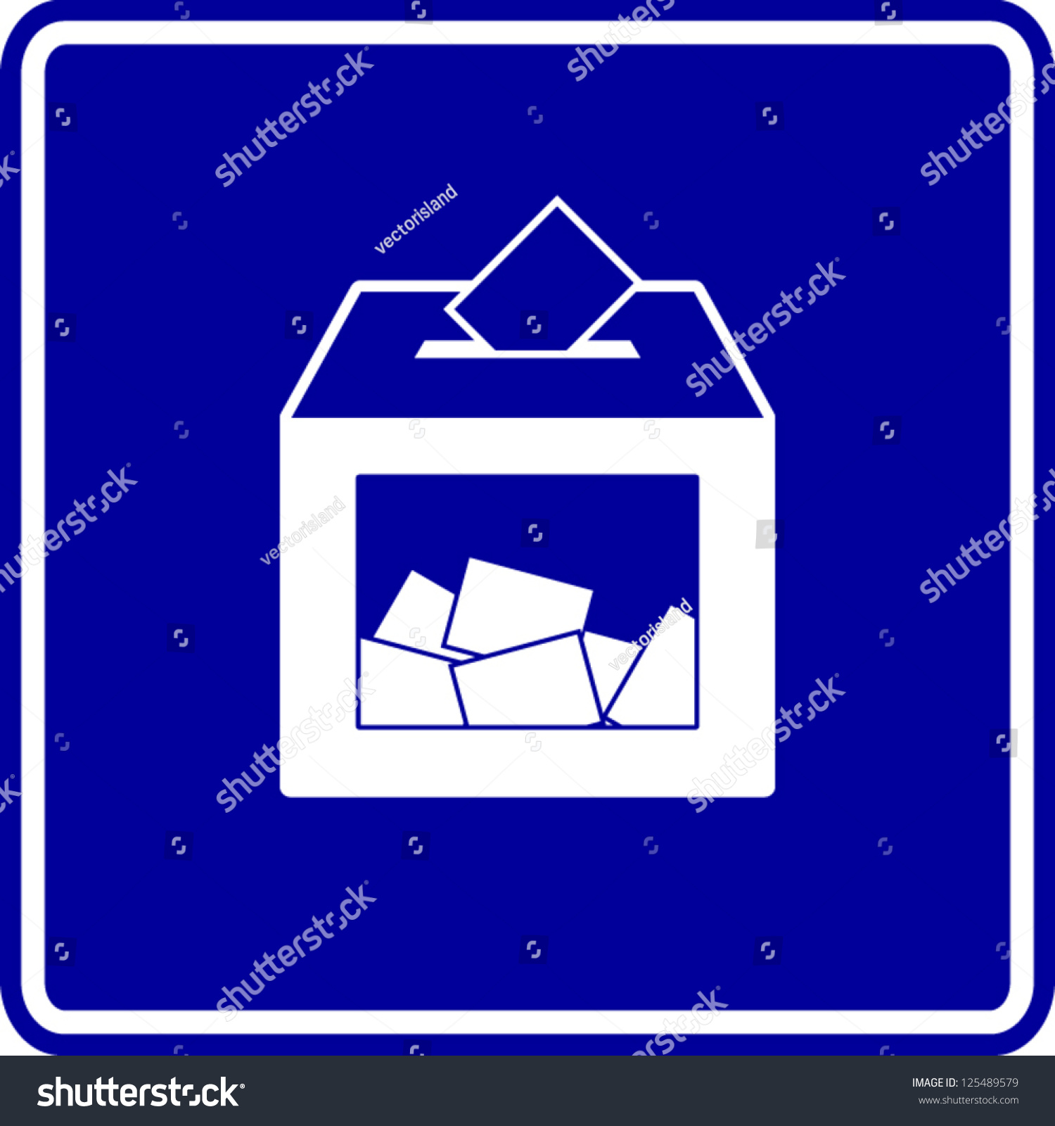 Ballot Voting Box Sign Stock Vector (Royalty Free) 125489579