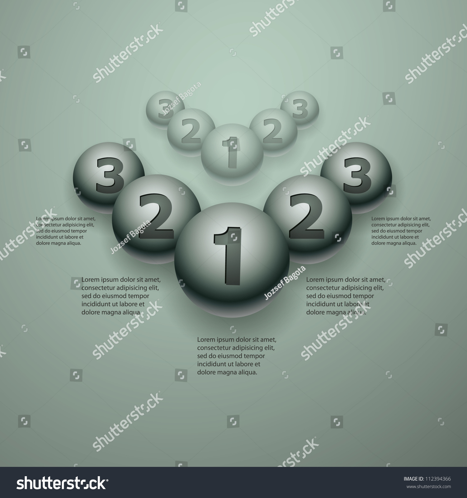 Balls With Numbers Stock Vector Illustration 112394366 : Shutterstock