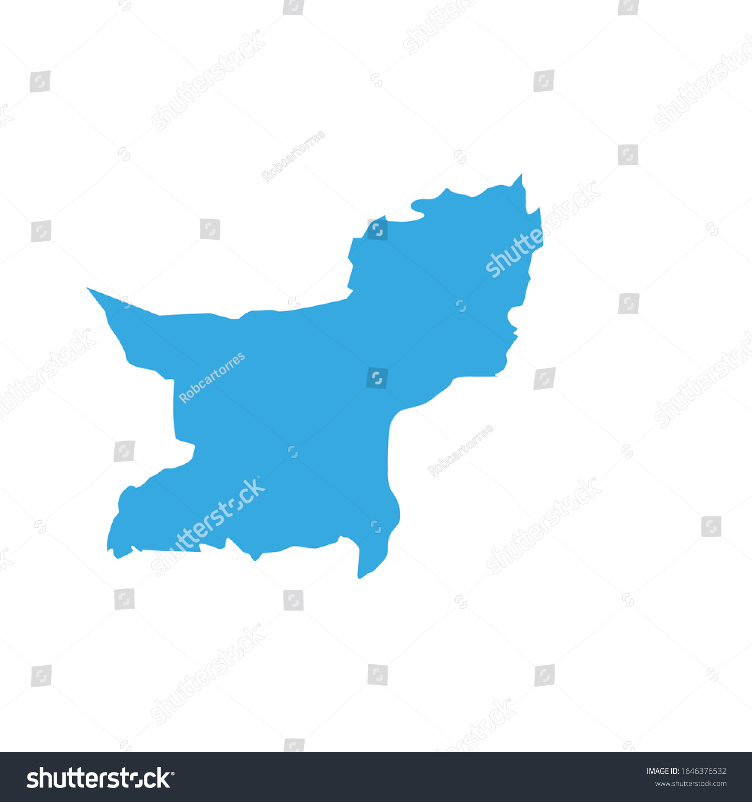 Balochistan Region Map Pakistan Country Stock Vector (Royalty Free ...