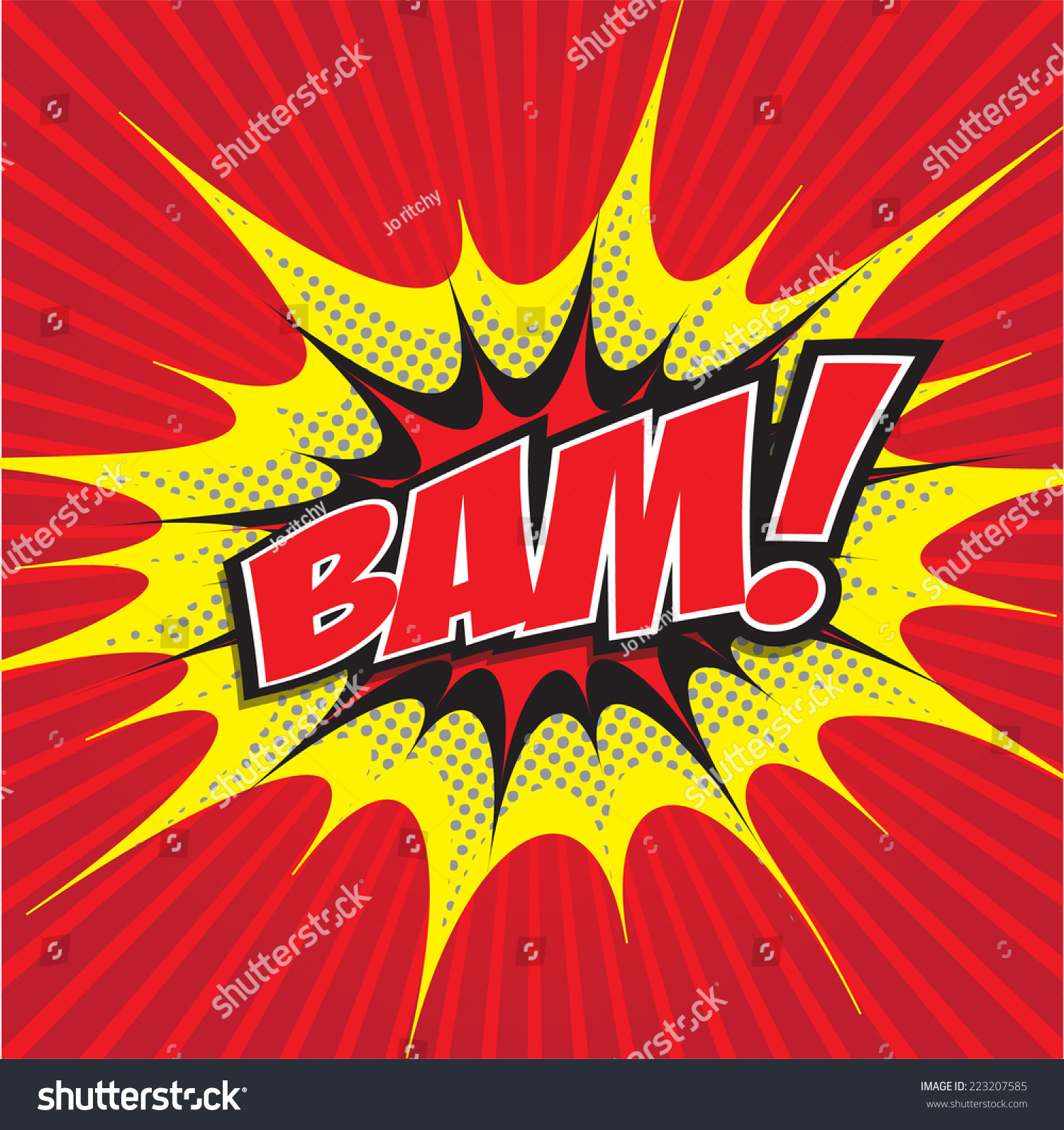 Bam Wording Sound Effect Set Design Stock Vector 223207585 - Shutterstock