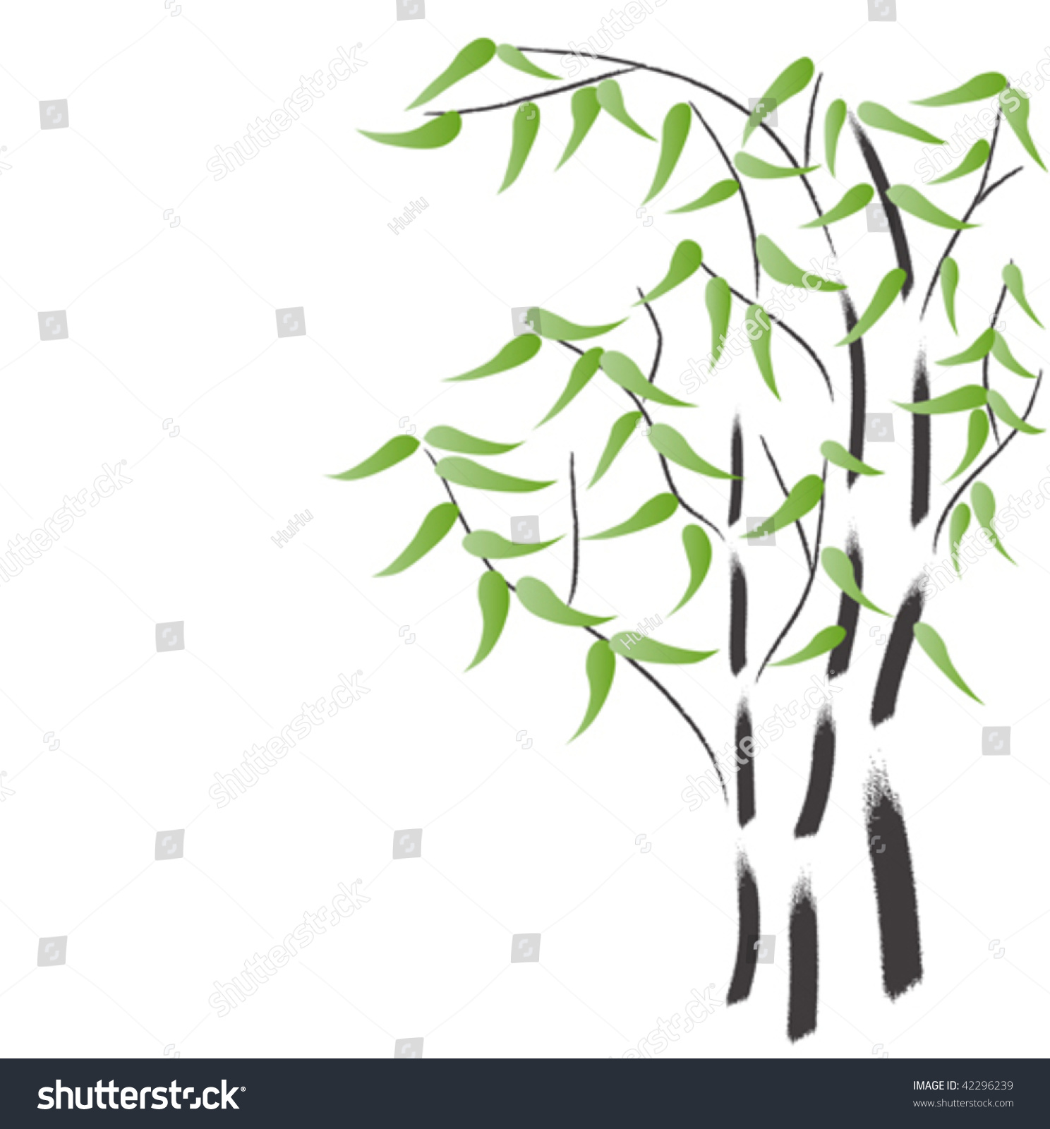 Bamboo Drawing Stock Vector (Royalty Free) 42296239 - Shutterstock