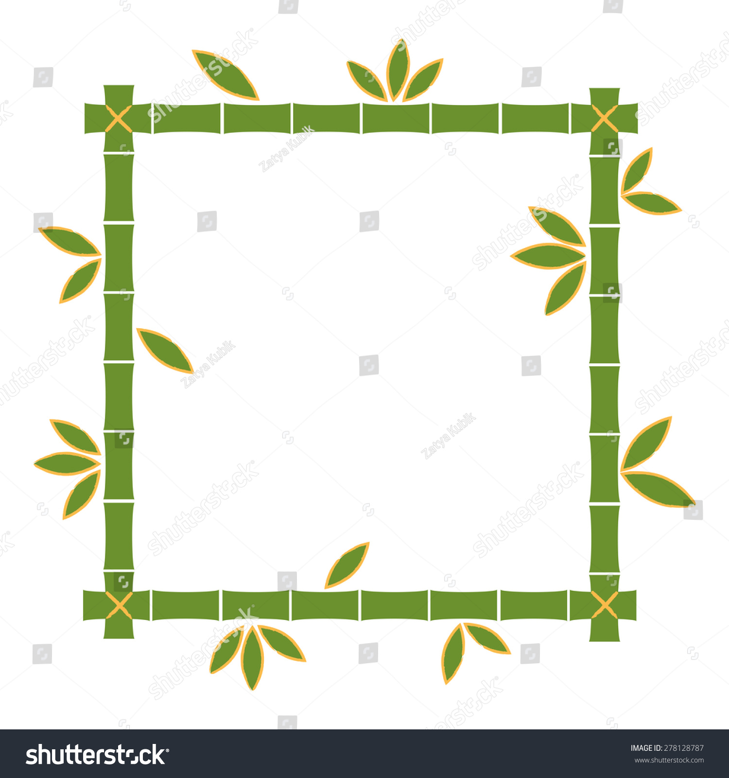 Bamboo Frame Stock Vector 278128787 - Shutterstock