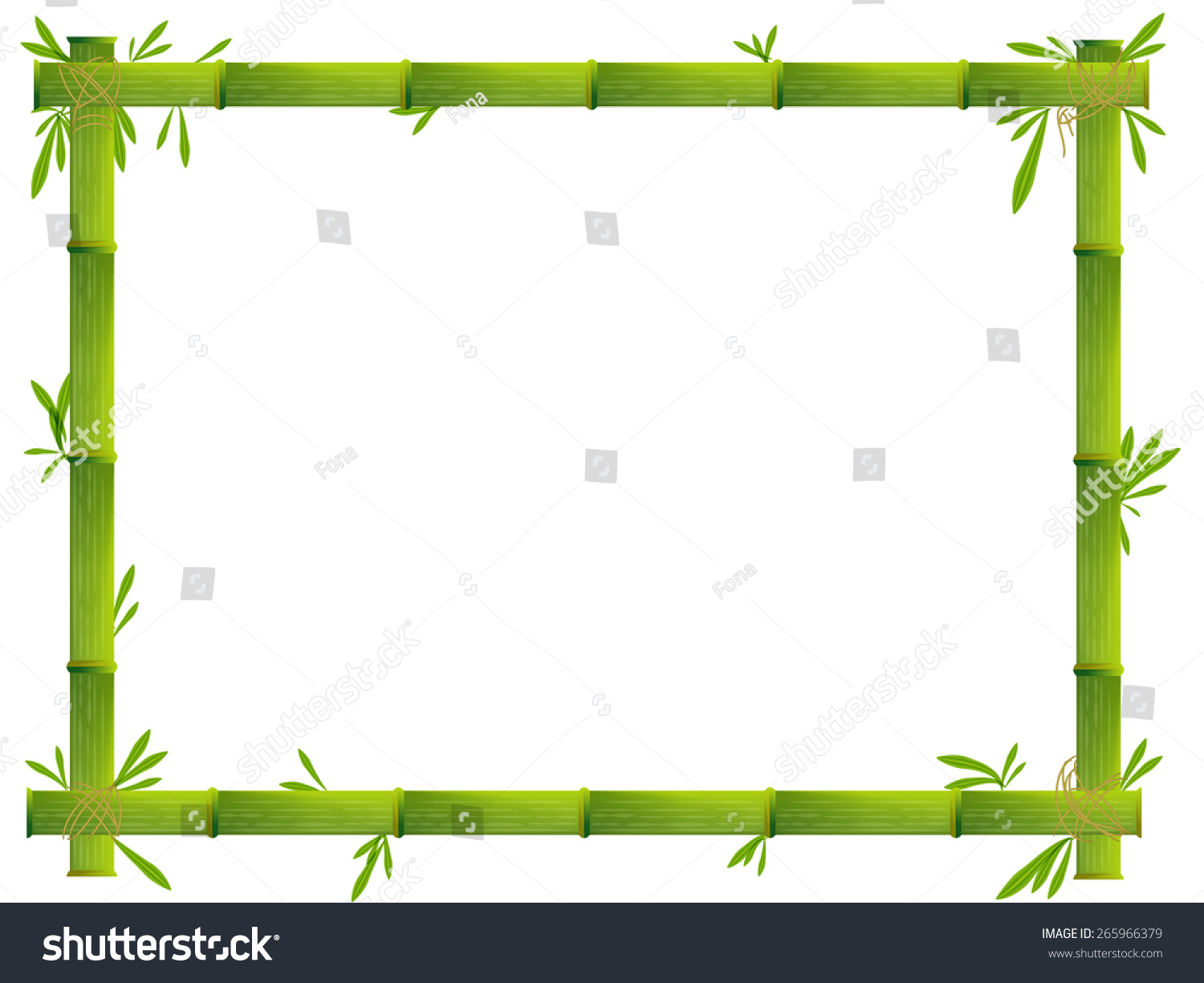 Bamboo Frame On White Background Vector Stock Vector (Royalty Free ...