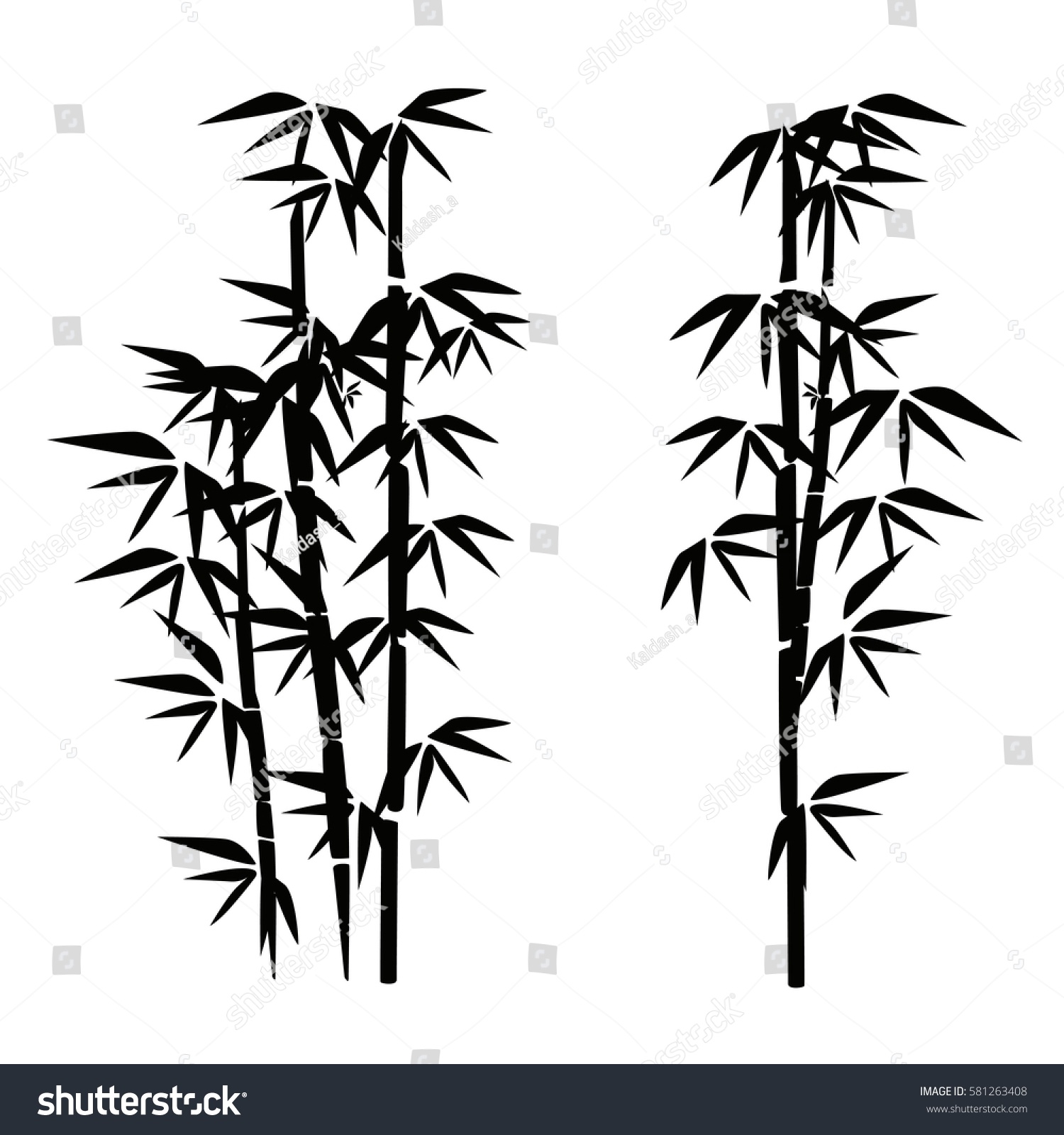 Bamboo Illustration Design Prints Asian Spa Stock Vector (Royalty Free ...