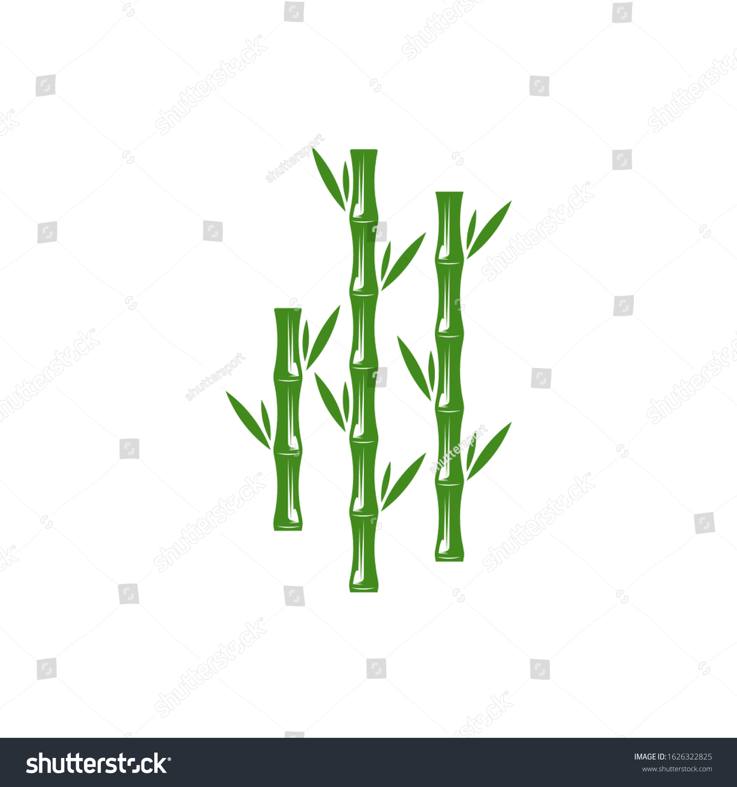 Bamboo Logo Template Green Bamboo Trees Stock Vector (Royalty Free ...