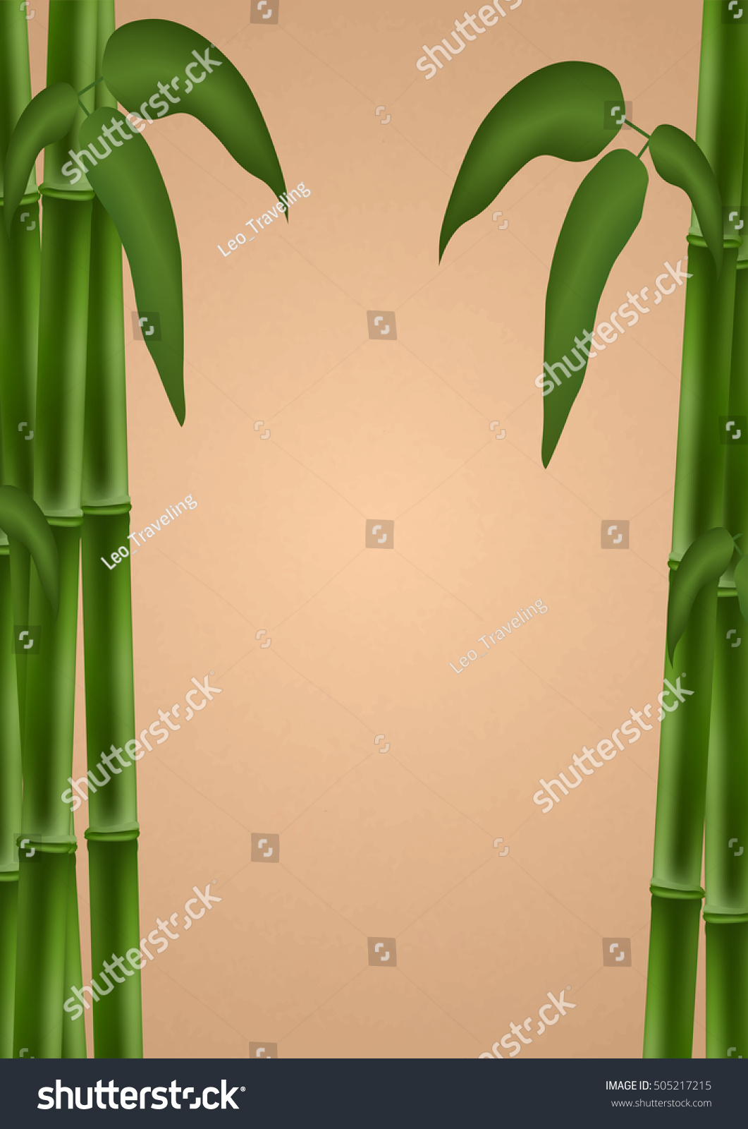 Bamboo Poster Template Design Vector Illustration: vector de stock ...