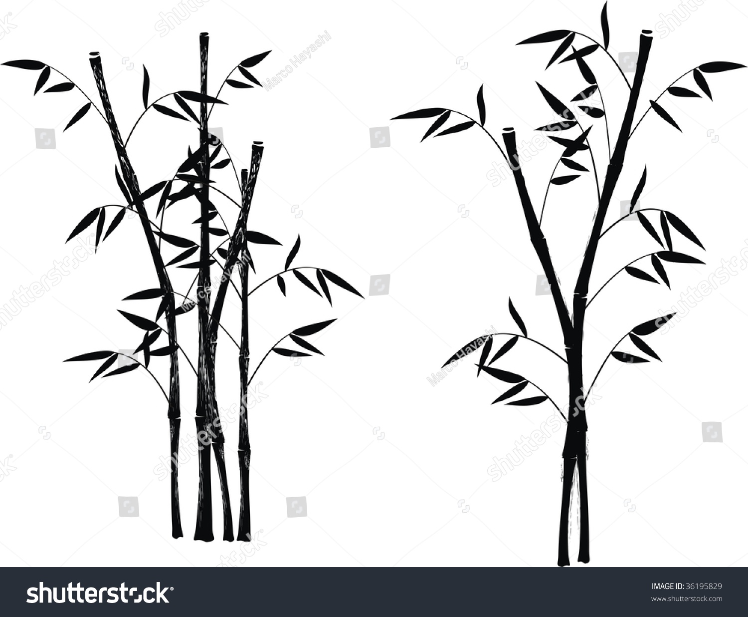 Bamboo Silhouette Vector Format Very Easy Stock Vector 36195829 ...