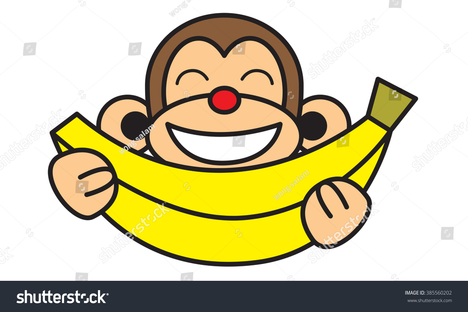 Banana Monkey Logo Stock Vector 385560202 Shutterstock