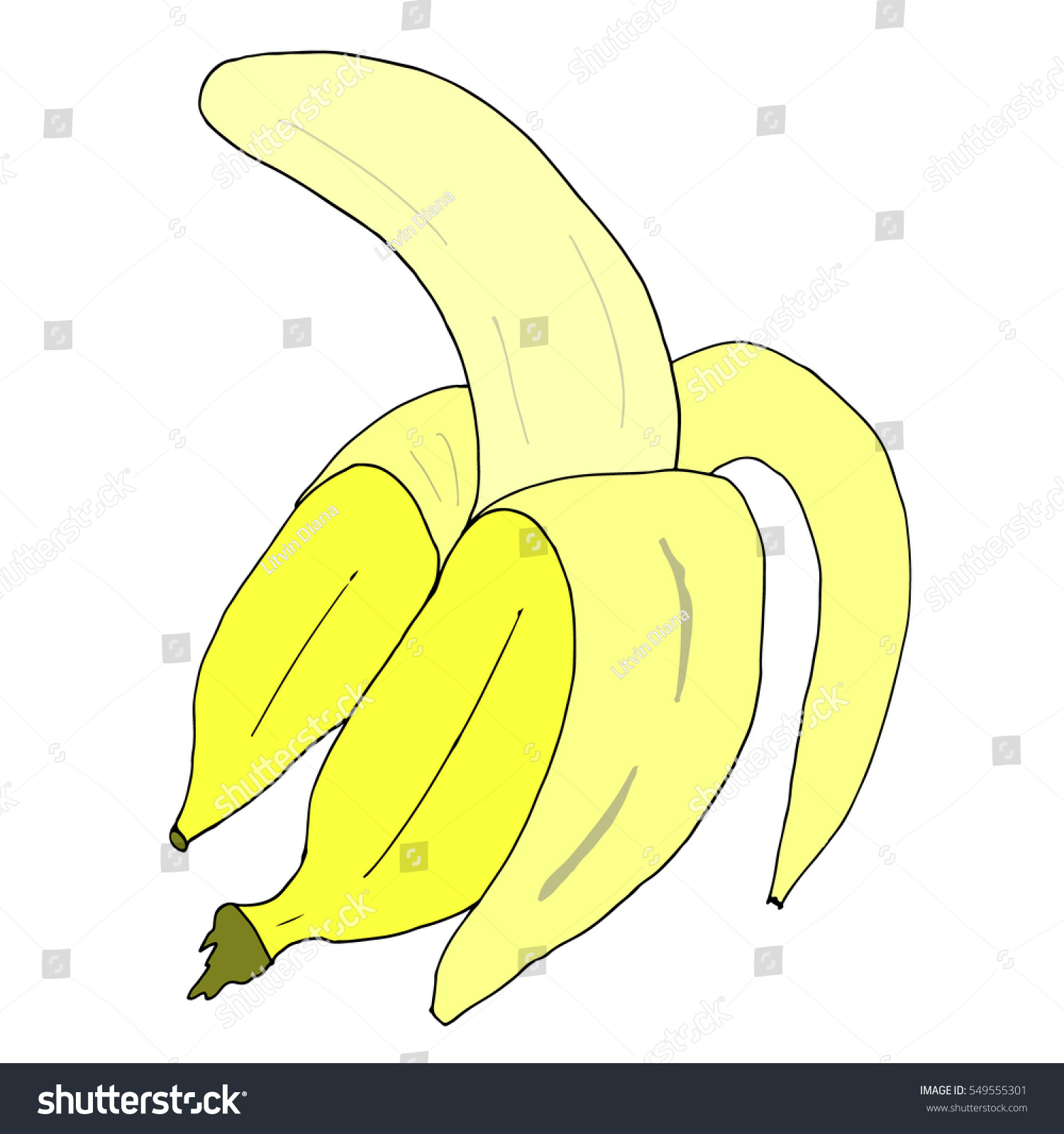 Banana. Vector Banana. - 549555301 : Shutterstock