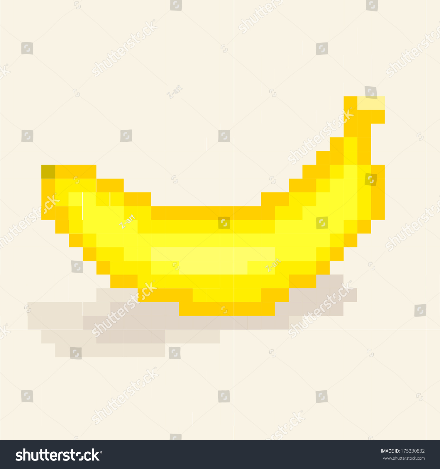 Banana. Vector Pixel Art - 175330832 : Shutterstock
