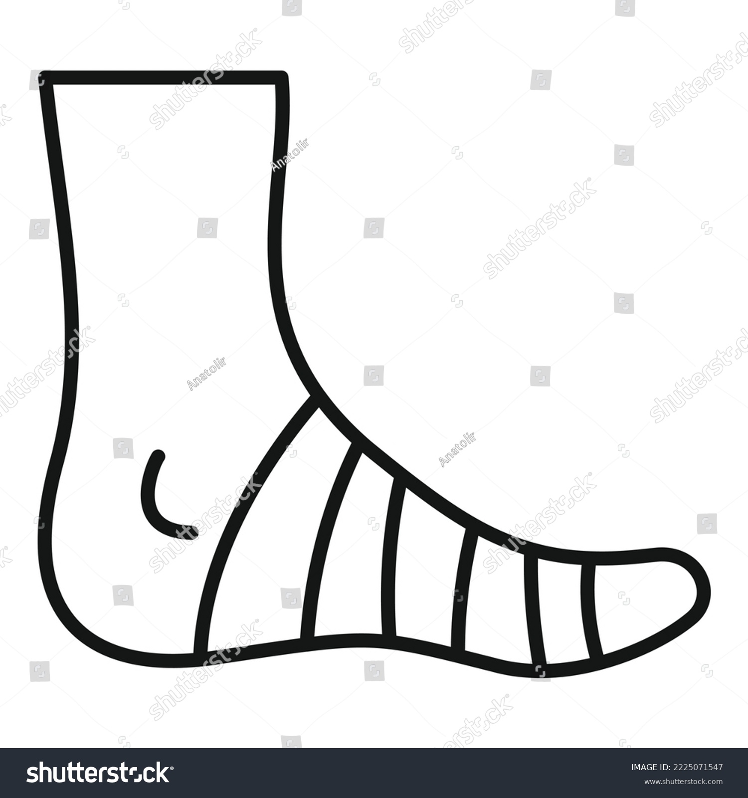 SVG of Bandage foot finger icon outline vector. Accident fracture. Elastic plaster svg