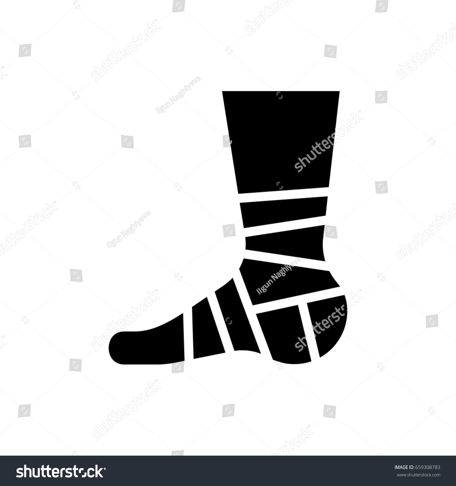 SVG of bandaged leg icon svg