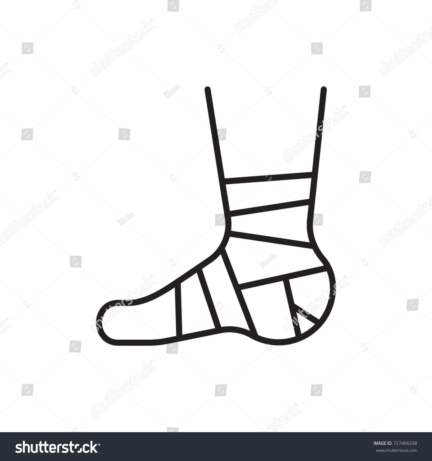 SVG of bandaged leg icon svg