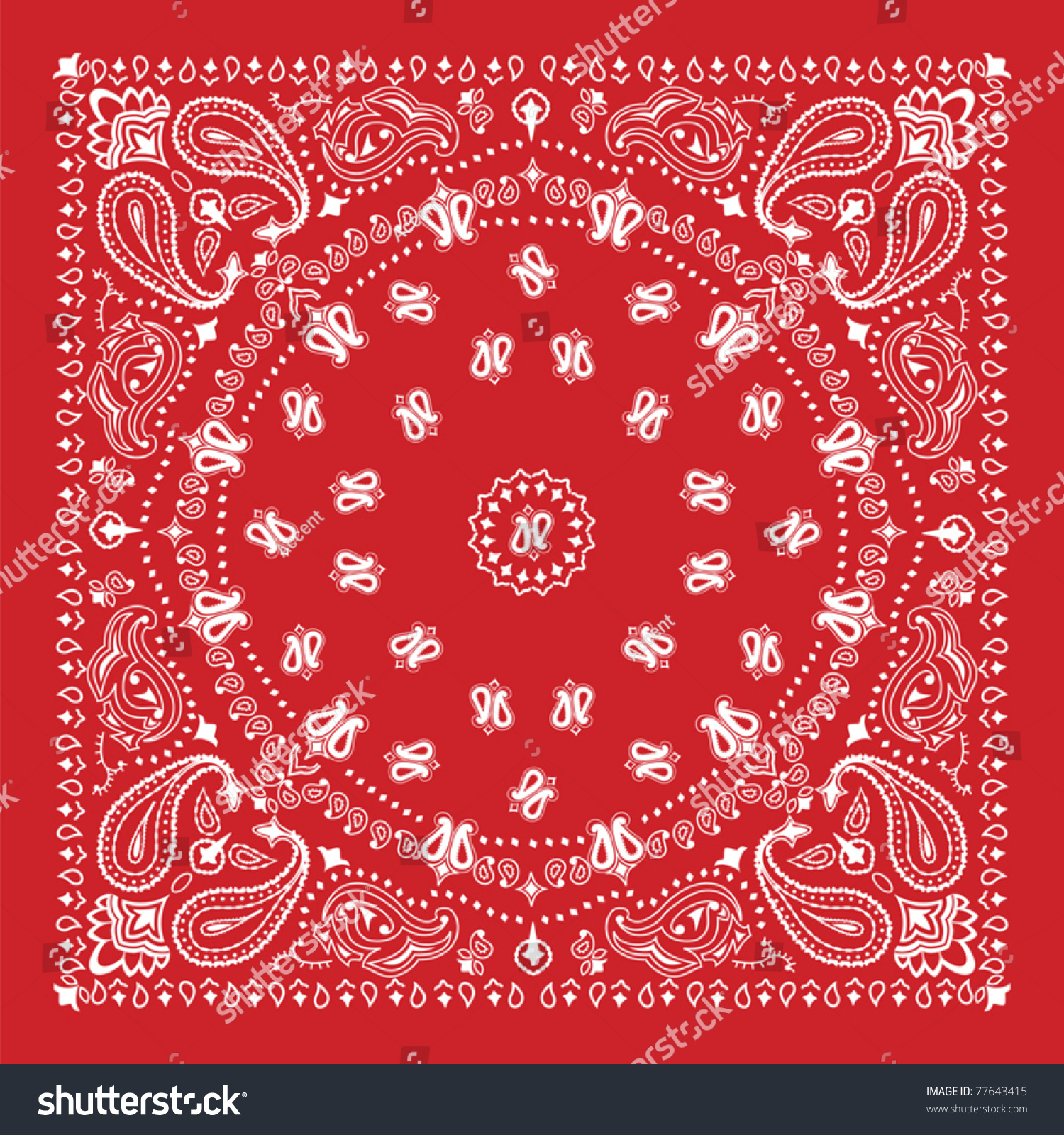SVG of Bandana design in red and white svg