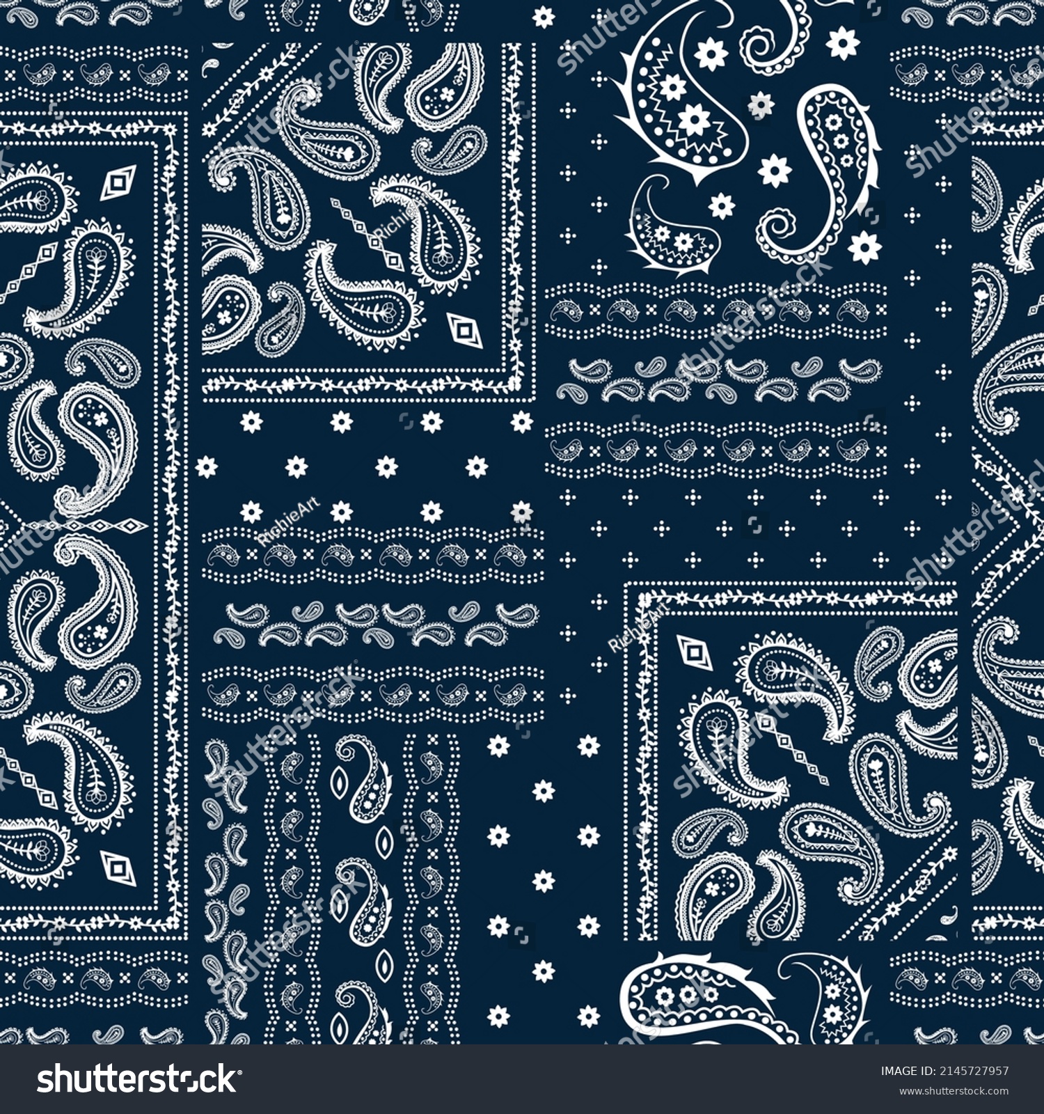 SVG of Bandana patch print seamless pattern svg