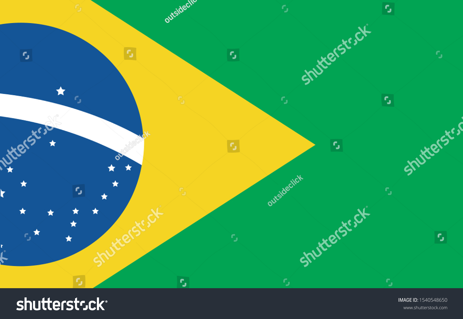 バンデイラ ド ブラジル ポルトガル語のブラジル国旗 のズームベクターイラスト のベクター画像素材 ロイヤリティフリー