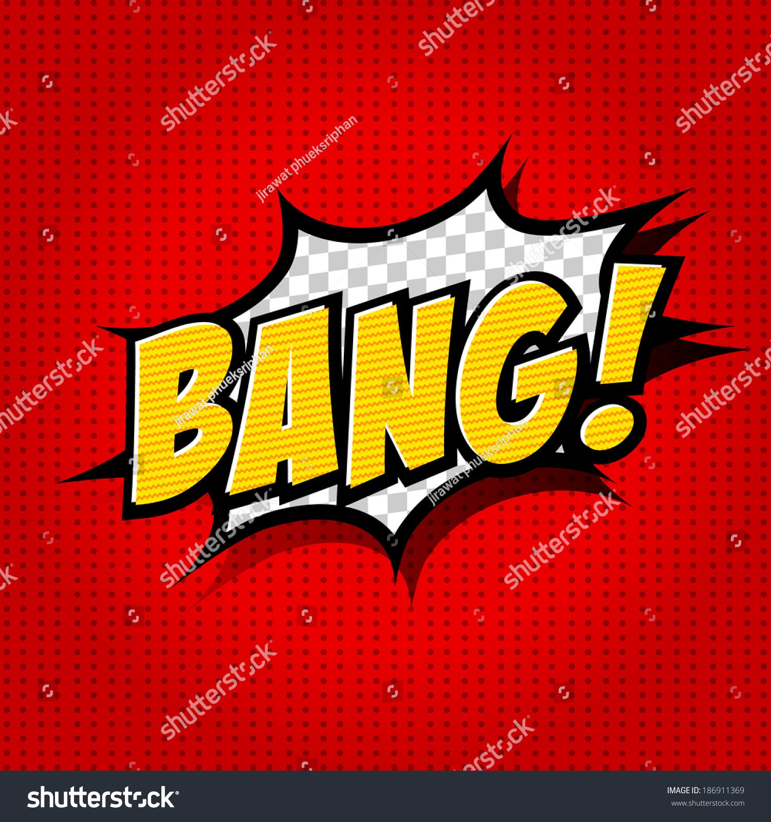 Bang Comic Speech Bubble Cartoon Stock Vector 186911369 - Shutterstock