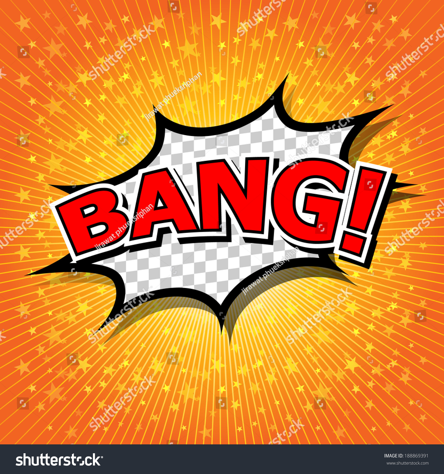 Bang! Comic Speech Bubble, Cartoon. Stock Vector 188869391 : Shutterstock