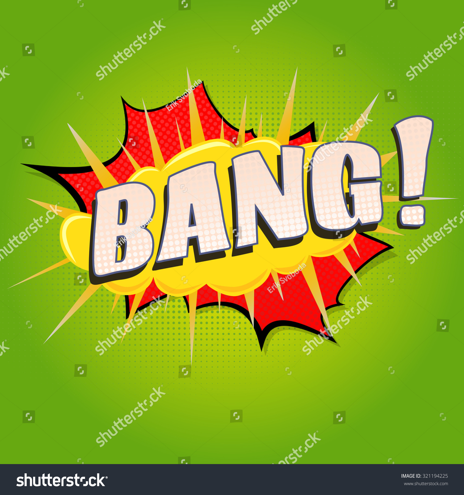 Bang Comic Speech Bubble Cartoonvector Illustration Stock Vector ...