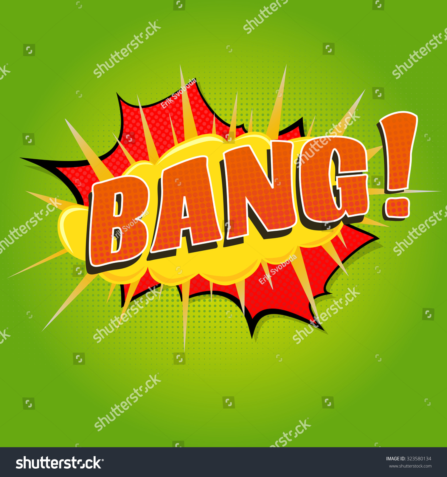 Bang Comic Speech Bubble Cartoonvector Illustration Stock Vector ...