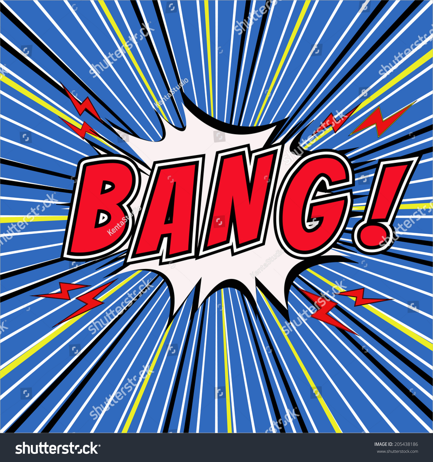 Bang Comic Speech Bubbles Vector Stock Vector 205438186 - Shutterstock