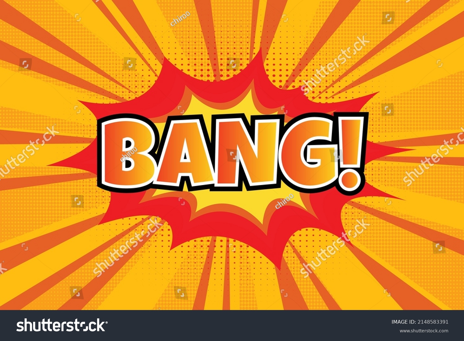 Bang Comic Speech 3d Text Style Stock Vector (Royalty Free) 2148583391 ...