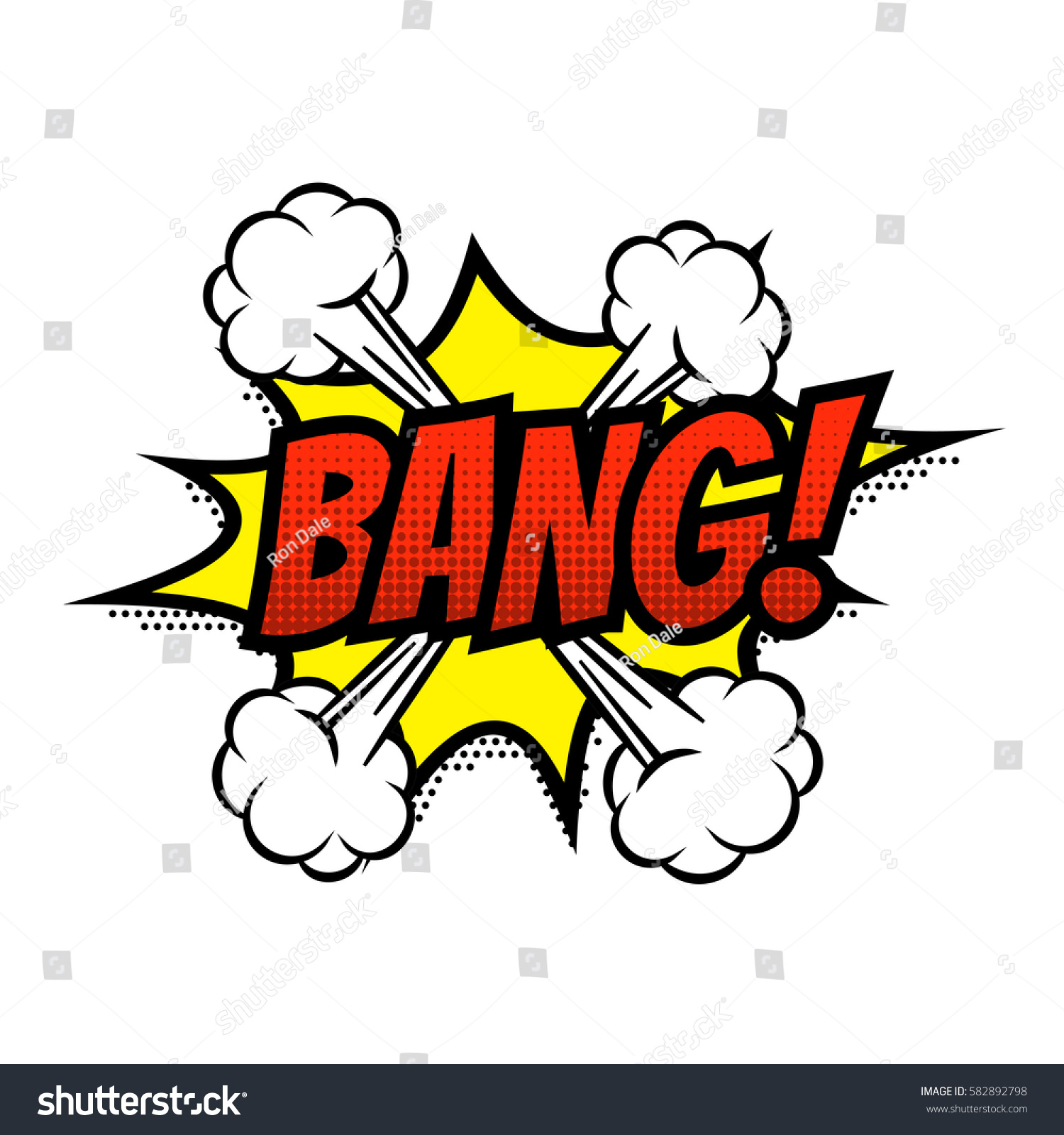 Bang Comic Text Speech Bubble Vector Stock Vector (Royalty Free) 582892798