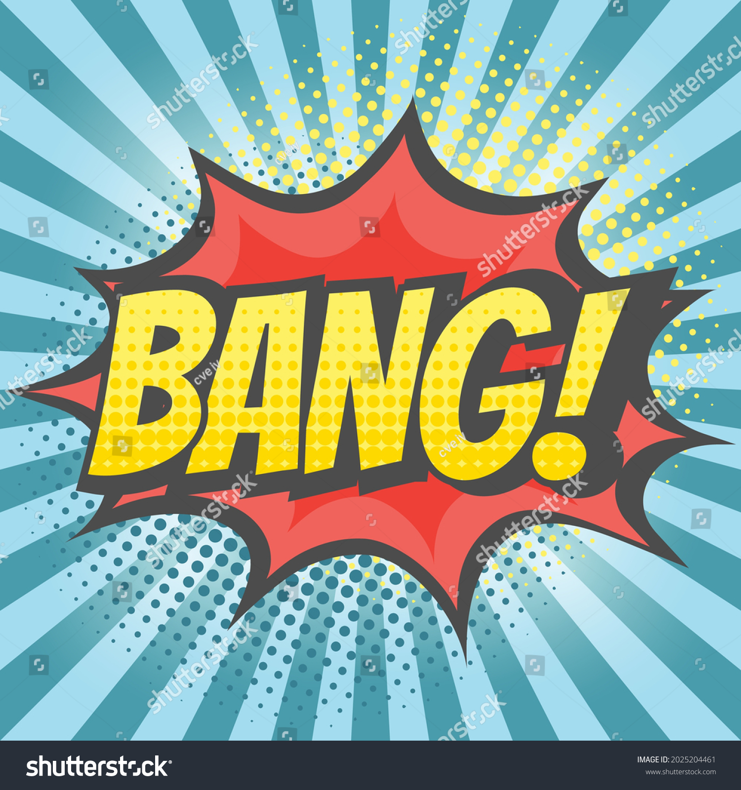 Bang Explosion Colorful Vector Cartoon Bang Stock Vector (Royalty Free ...