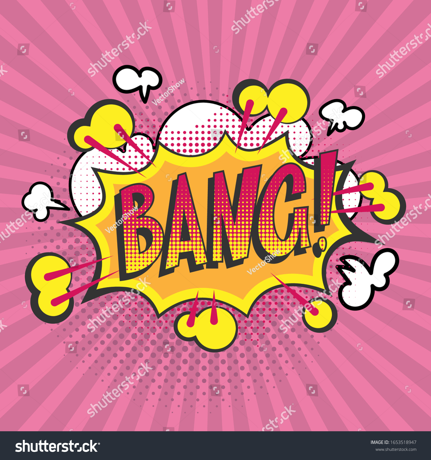 Bang Pop Art Vector Cartoon Illustration Stock Vector (Royalty Free ...