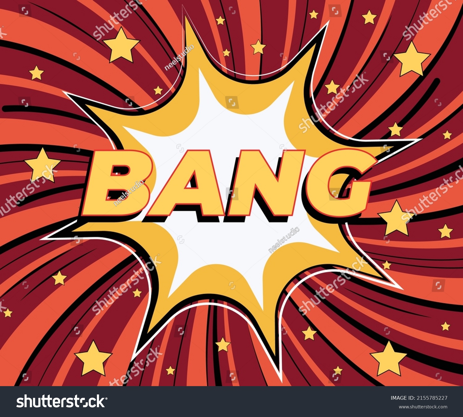 Bang Speech Bubble Banner Poster Sticker Stock Vector (Royalty Free ...