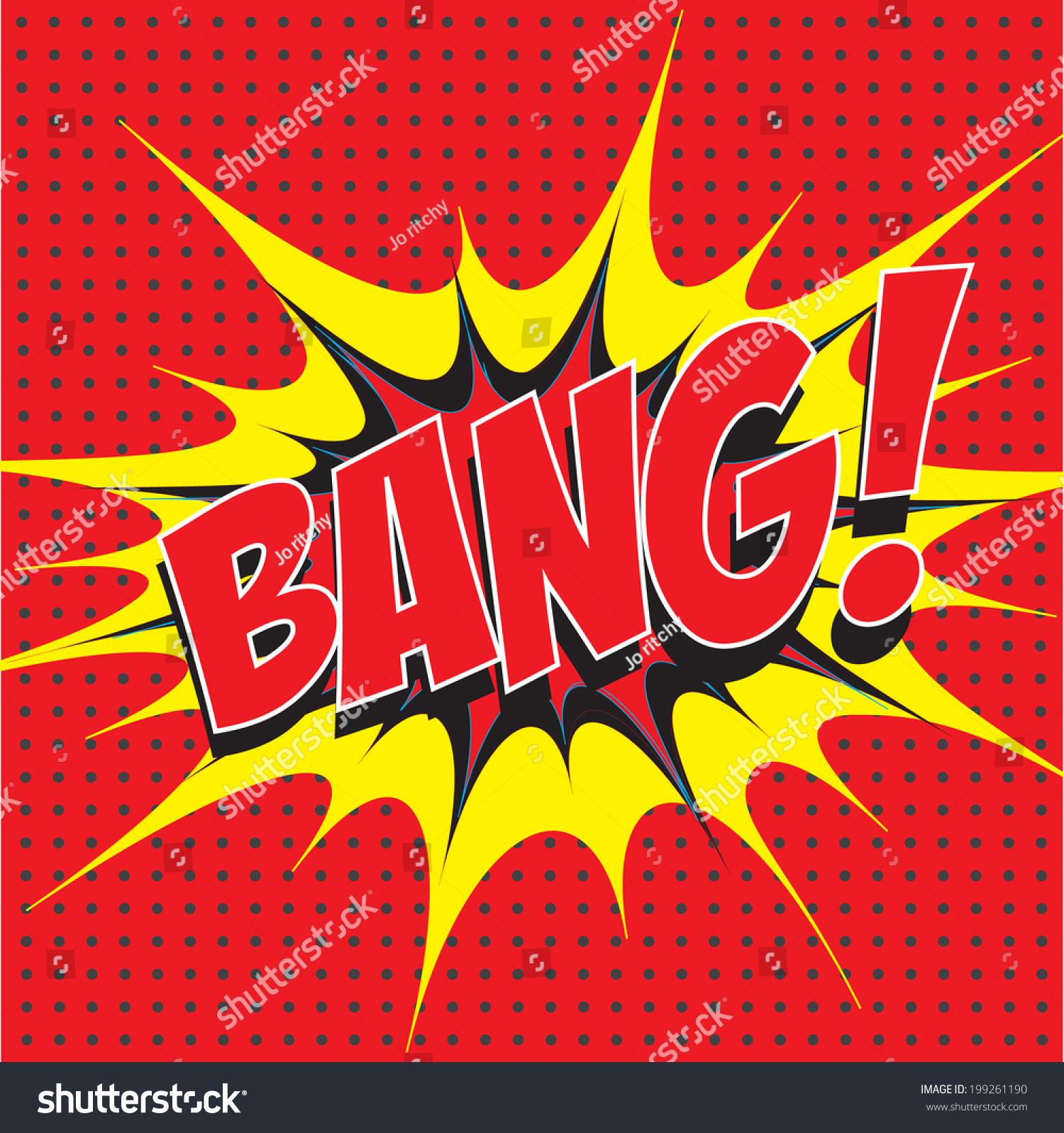 Bang Wording Comic Speech Bubble Pop Stock Vector (Royalty Free ...