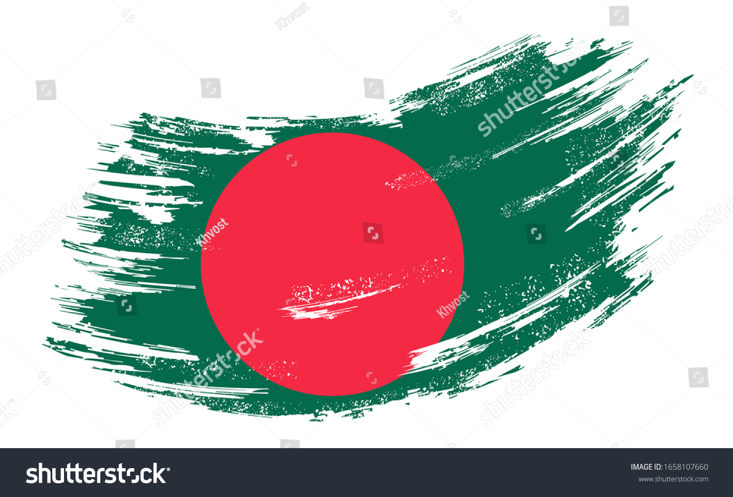 Bangladeshi Flag Grunge Brush Background Vector Stock Vector (Royalty ...