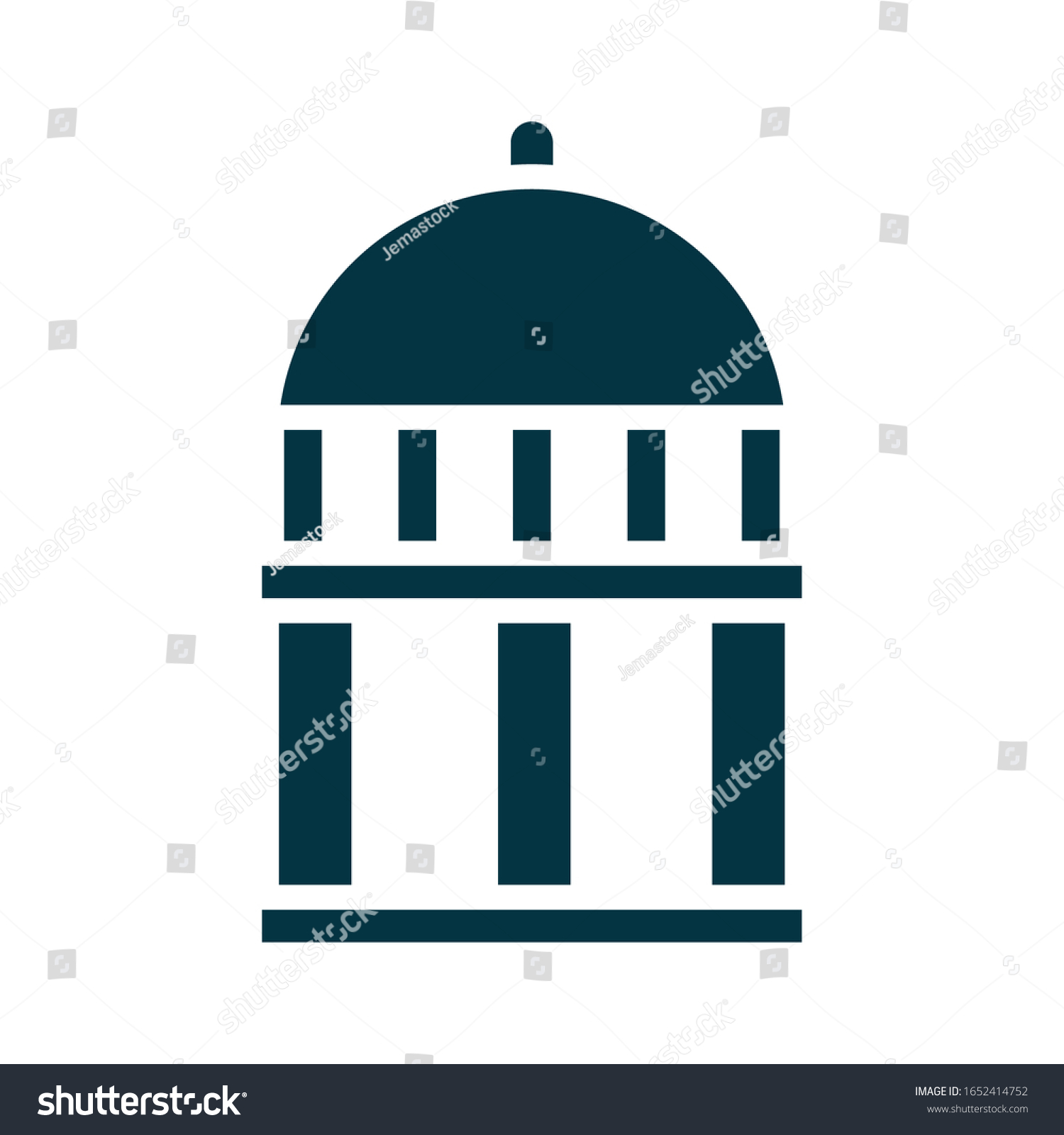 Bank Building Facade Silhouette Style Vector Stock Vector (Royalty Free ...