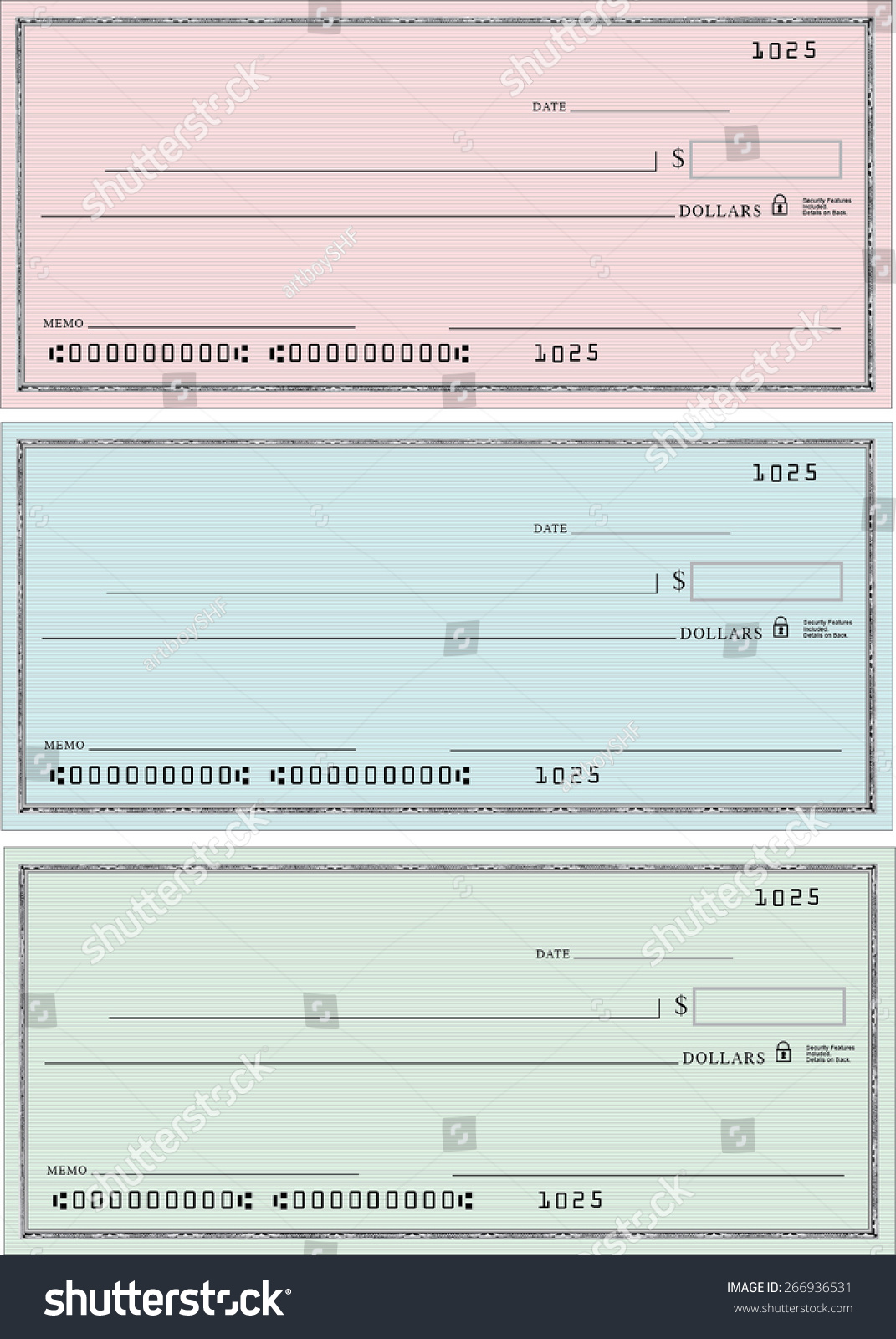 Bank Checks Layered Type Backgrounds Pin Stock Vector (Royalty Free ...