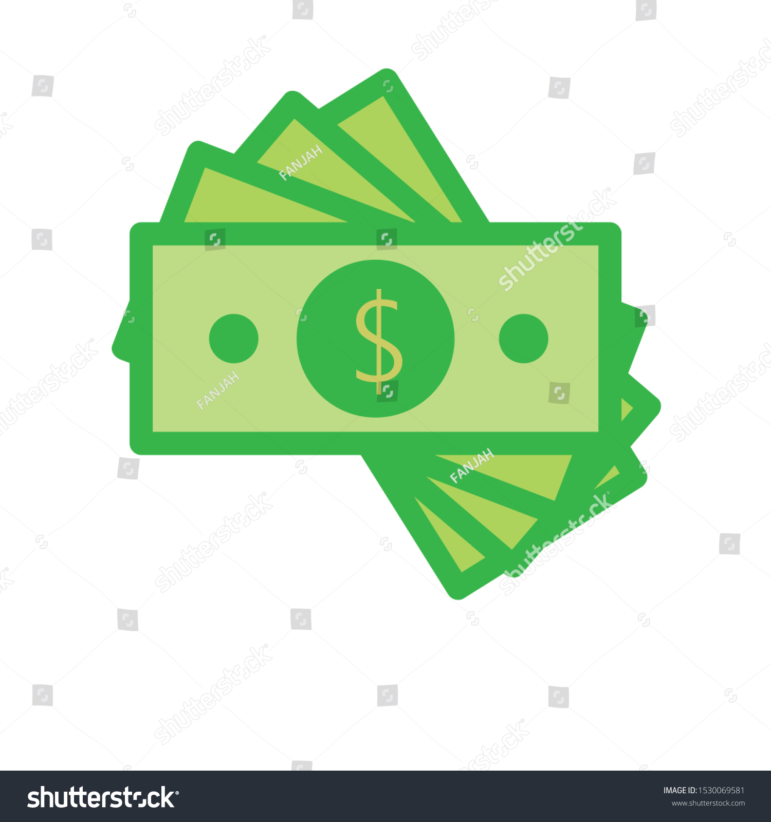 Bank Note Vector On White Background Stock Vector (Royalty Free) 1530069581