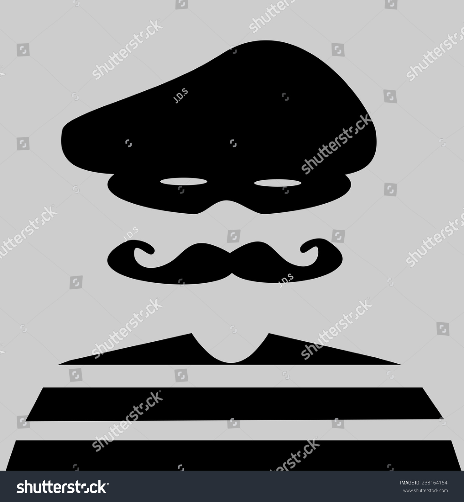 Bank Robber Wearing Mask Hat Stock Vector Royalty Free 238164154 - robber hat with robbers mask roblox