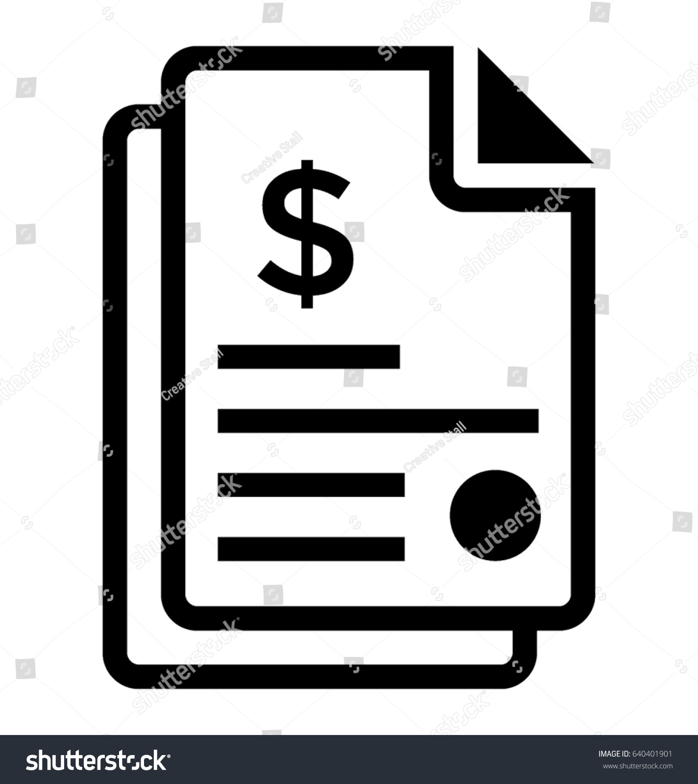 Bank Statement Vector Icon Stock Vector 640401901 - Shutterstock